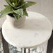 Furnishings Discovery Direct Home Decor Marble and Iron Accent Table