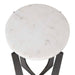 Furnishings Discovery Direct Home Decor Marble and Iron Accent Table