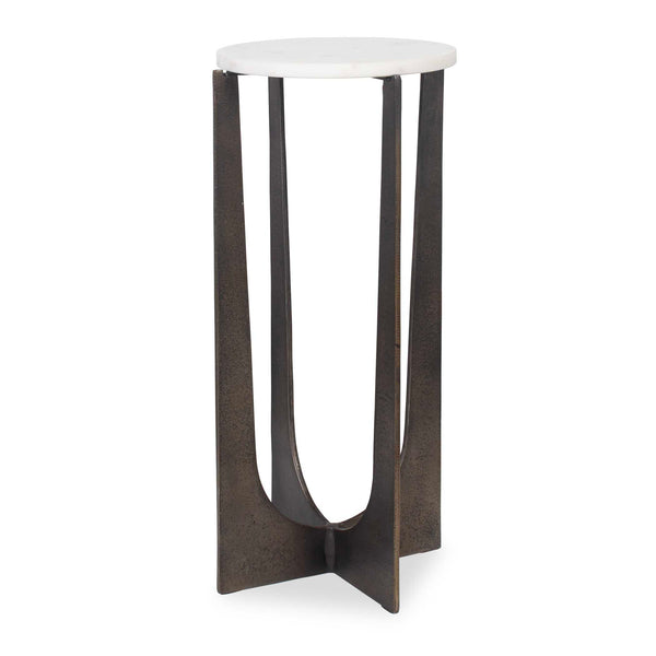 Furnishings Discovery Direct Home Decor Marble and Iron Accent Table