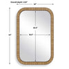 Furnishings Discovery Direct Home Decor Organic Rattan Style Mirror
