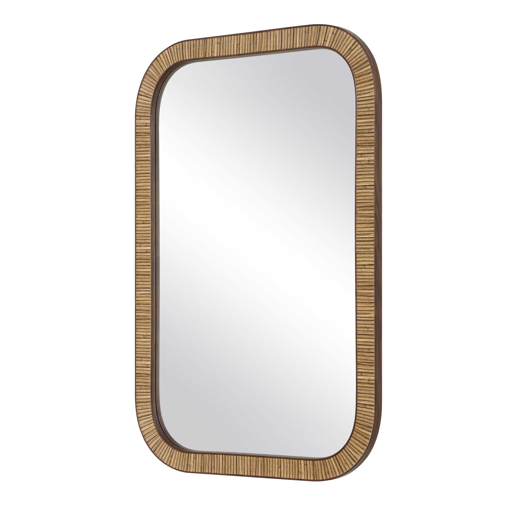 Furnishings Discovery Direct Home Decor Organic Rattan Style Mirror