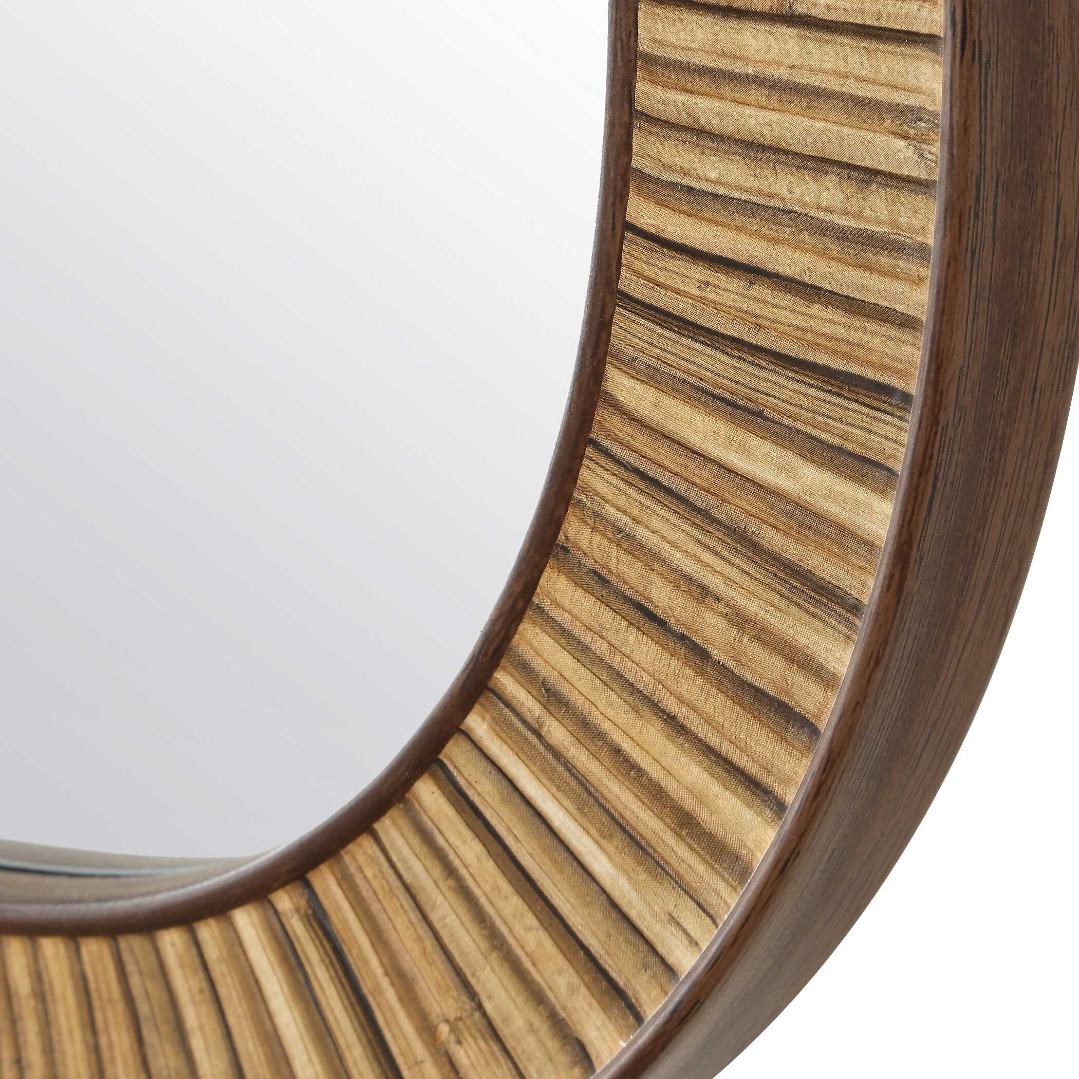 Furnishings Discovery Direct Home Decor Organic Rattan Style Mirror
