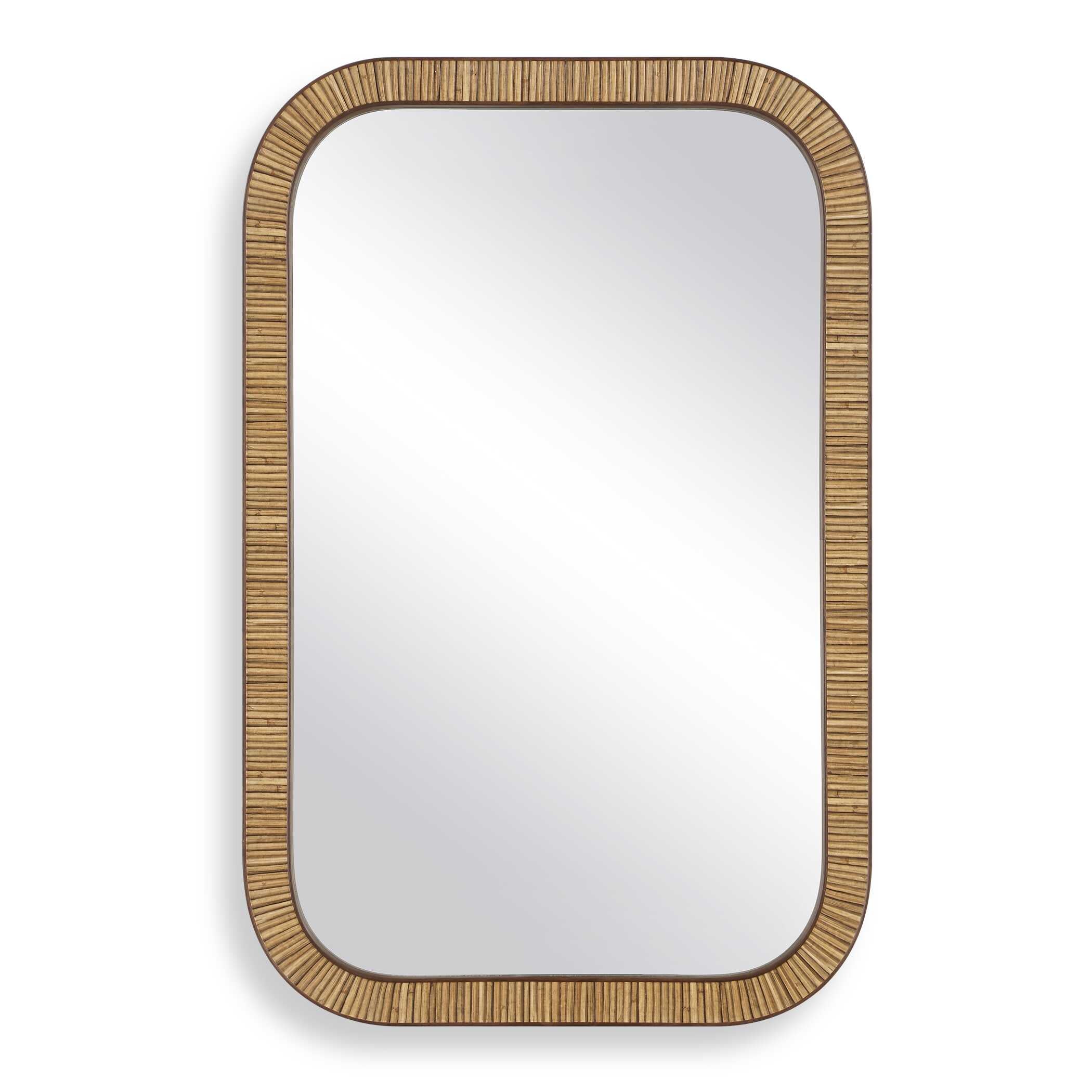 Furnishings Discovery Direct Home Decor Organic Rattan Style Mirror