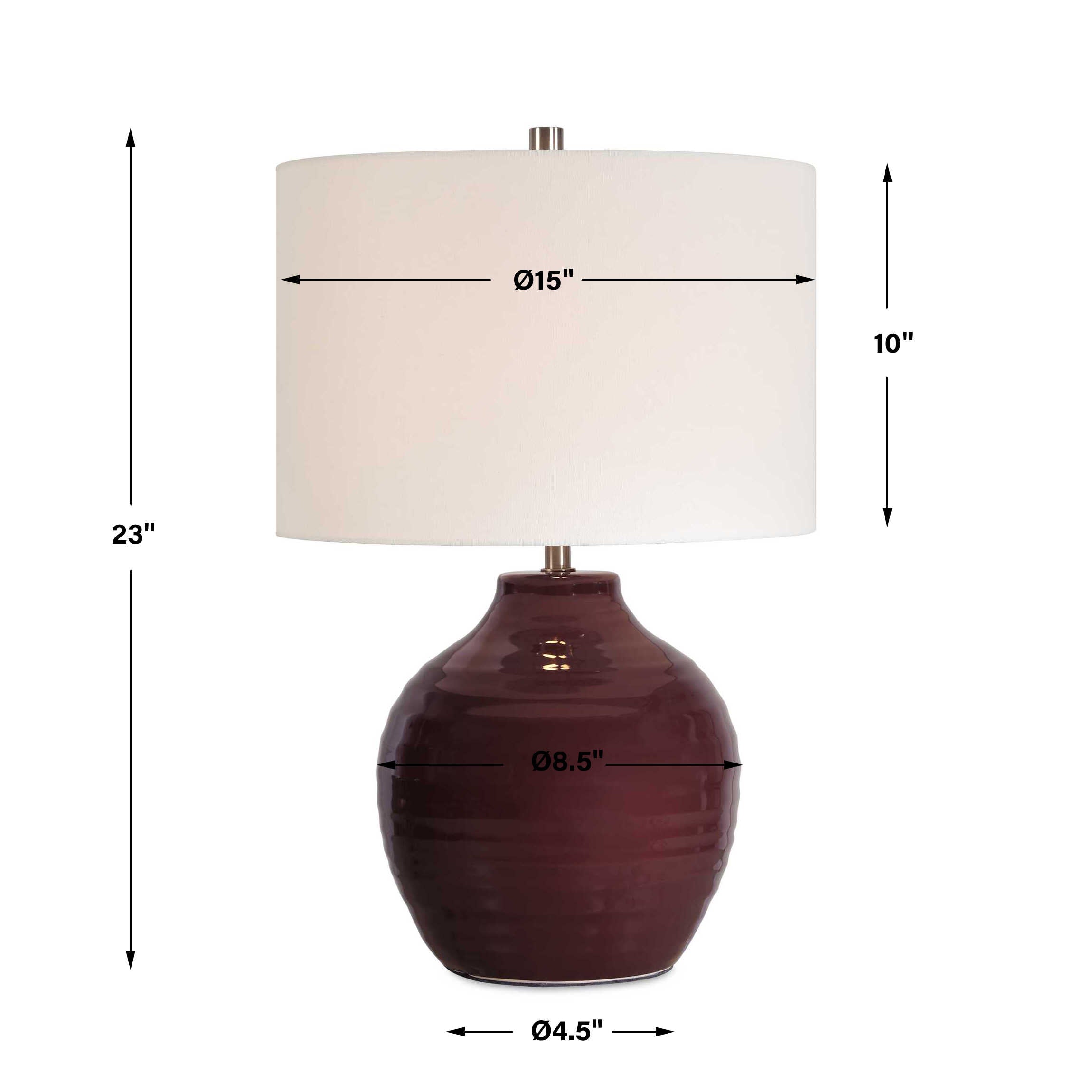 Furnishings Discovery Direct Home Decor Ruby CeramicTable Lamp
