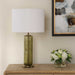 Furnishings Discovery Direct Home Decor Sleek Olive Green Glass Table Lamp