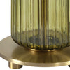 Furnishings Discovery Direct Home Decor Sleek Olive Green Glass Table Lamp