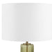 Furnishings Discovery Direct Home Decor Sleek Olive Green Glass Table Lamp