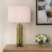 Furnishings Discovery Direct Home Decor Sleek Olive Green Glass Table Lamp