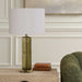 Furnishings Discovery Direct Home Decor Sleek Olive Green Glass Table Lamp