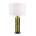 Furnishings Discovery Direct Home Decor Sleek Olive Green Glass Table Lamp