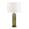 Furnishings Discovery Direct Home Decor Sleek Olive Green Glass Table Lamp