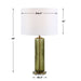 Furnishings Discovery Direct Home Decor Sleek Olive Green Glass Table Lamp