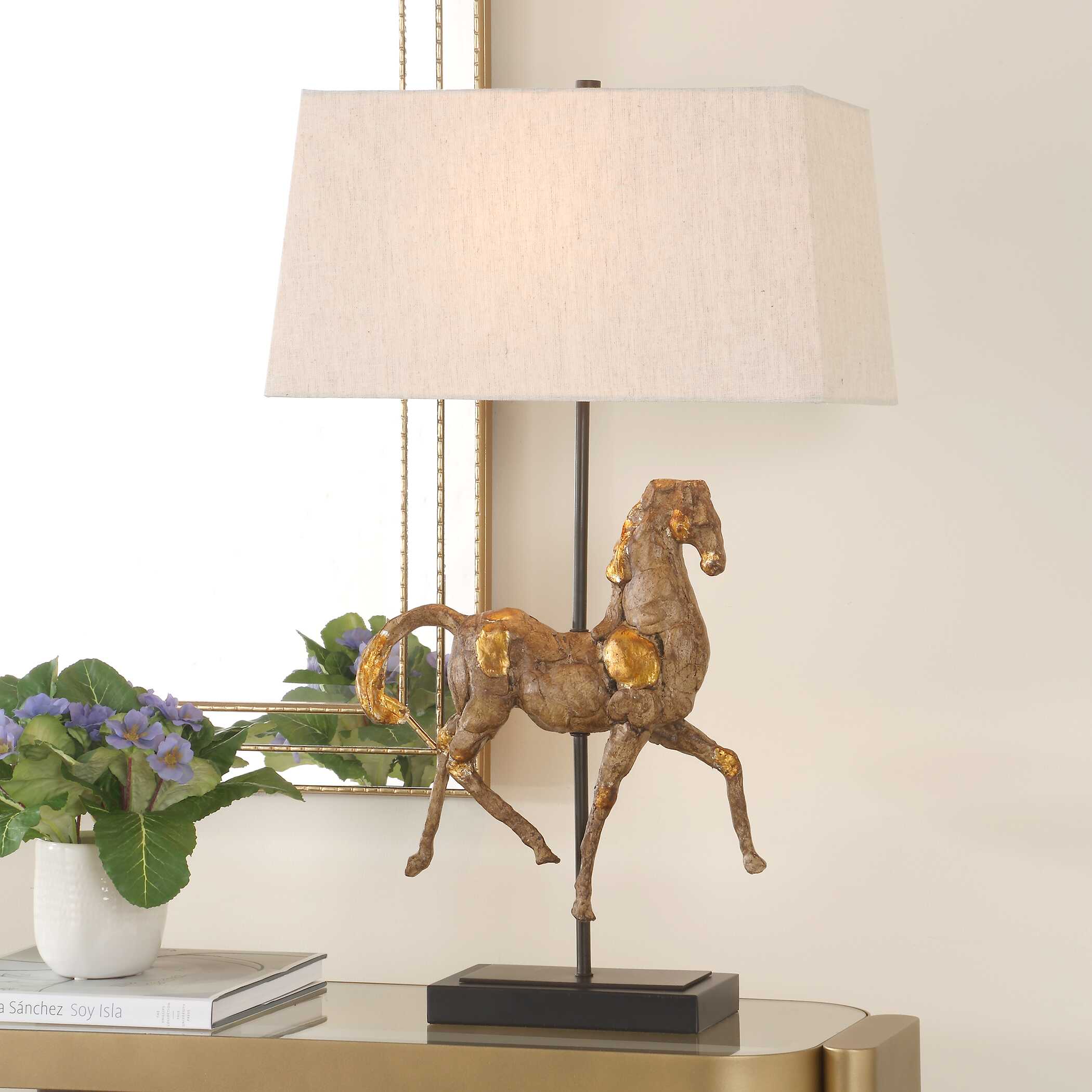 Furnishings Discovery Direct Home Decor Striking Horse Table Lamp