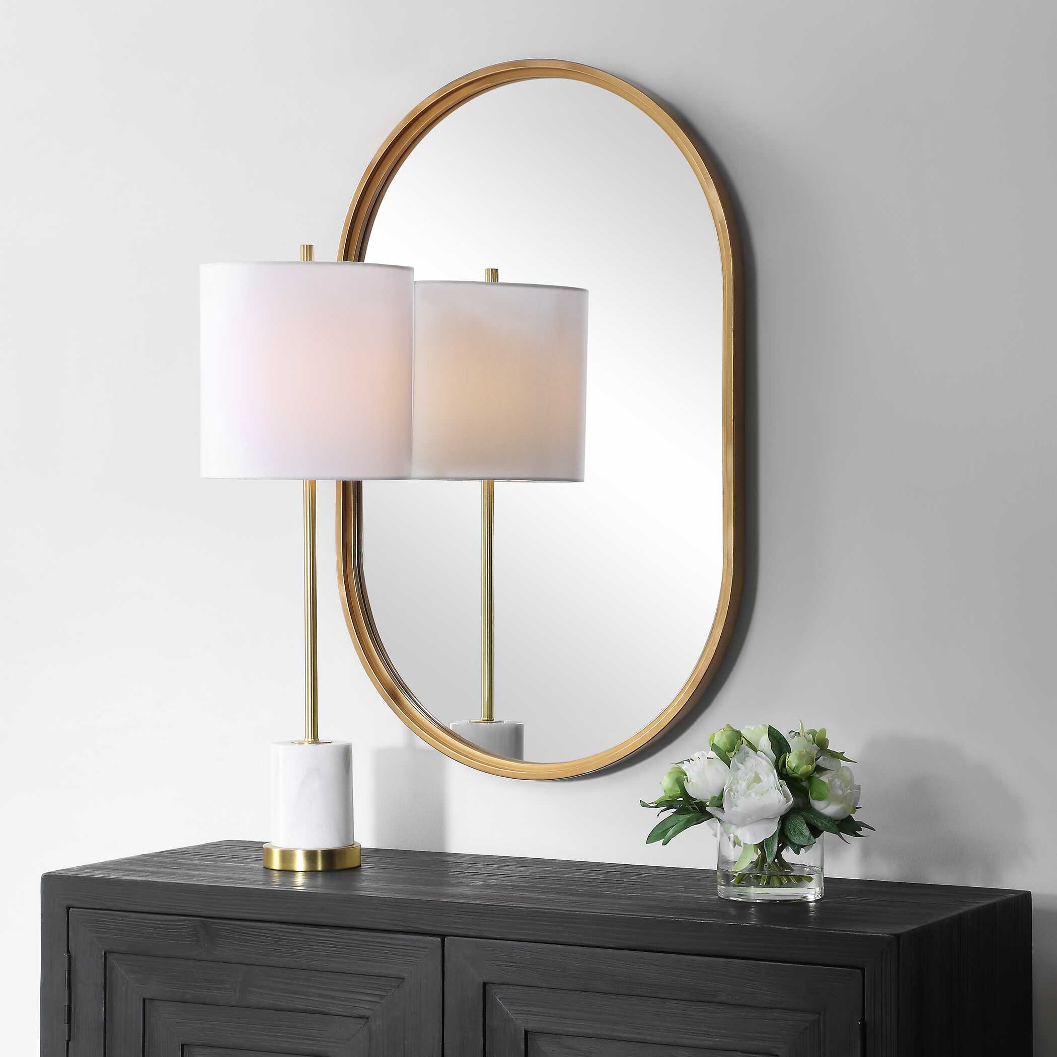 Furnishings Discovery Direct Home Decor The Pill Gold Mirror