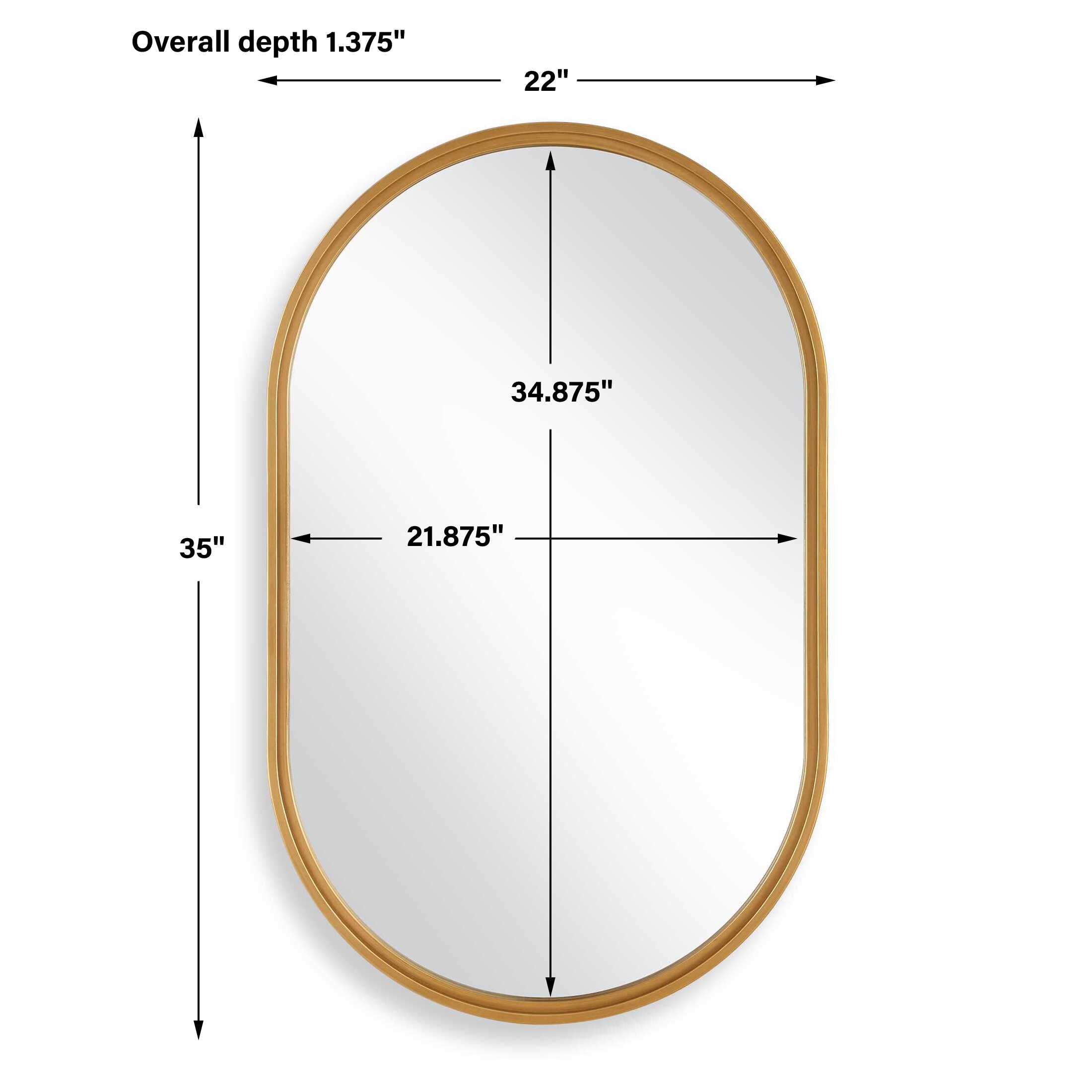 Furnishings Discovery Direct Home Decor The Pill Gold Mirror