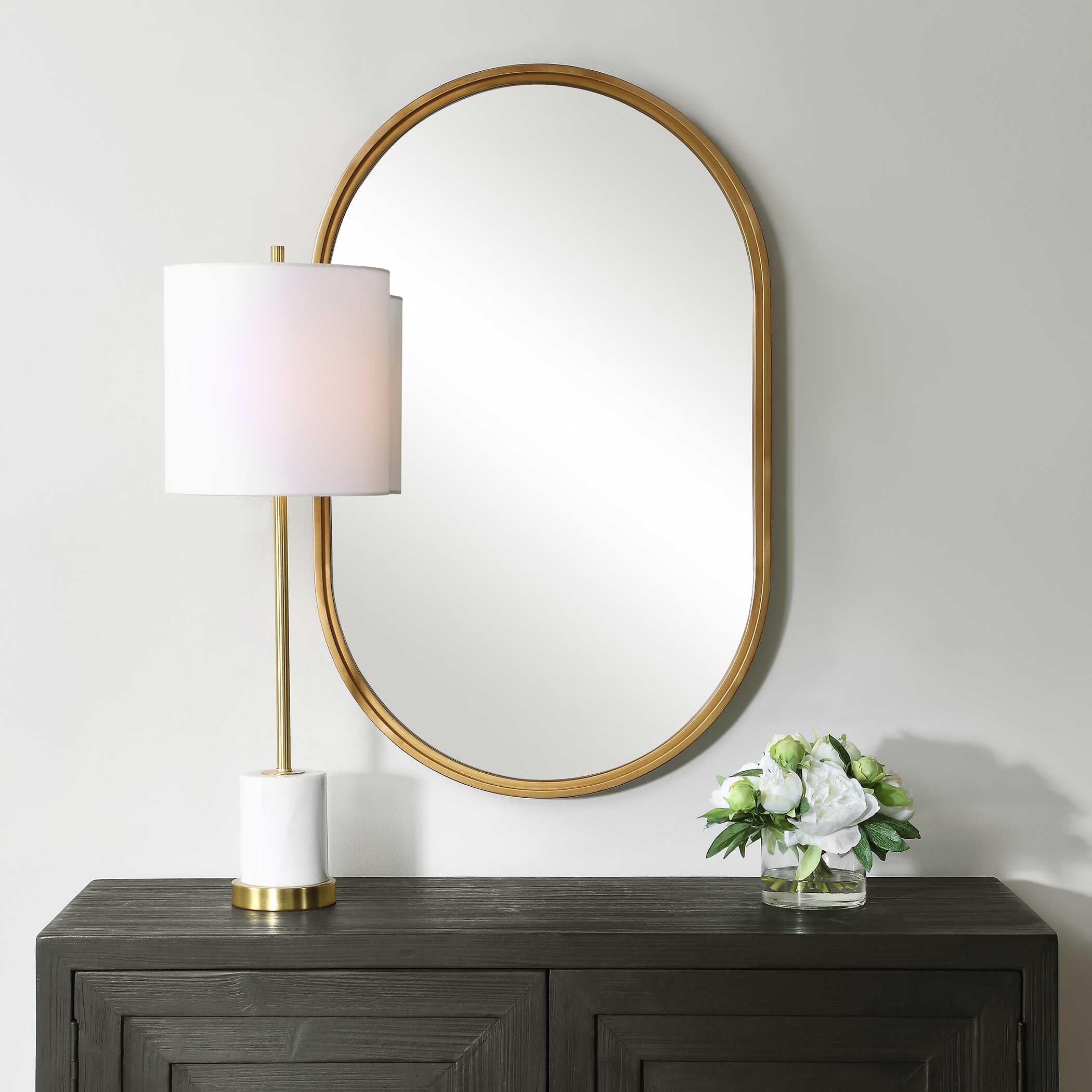 Furnishings Discovery Direct Home Decor The Pill Gold Mirror