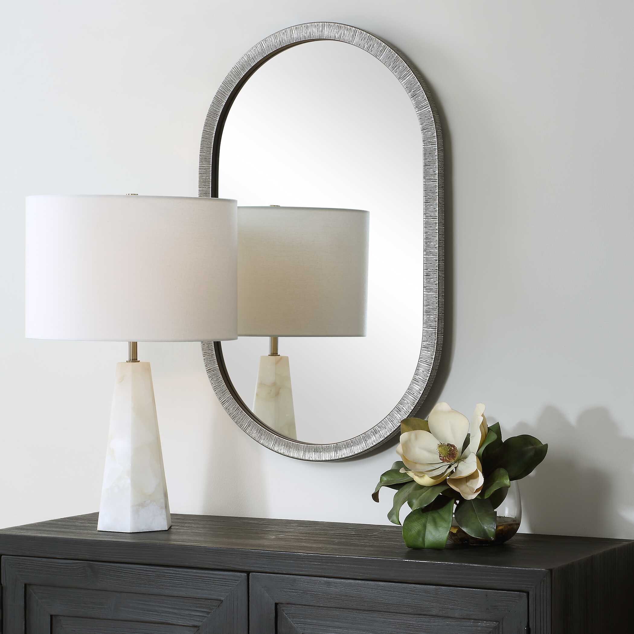 Furnishings Discovery Direct Home Decor The Pill Silver Mirror