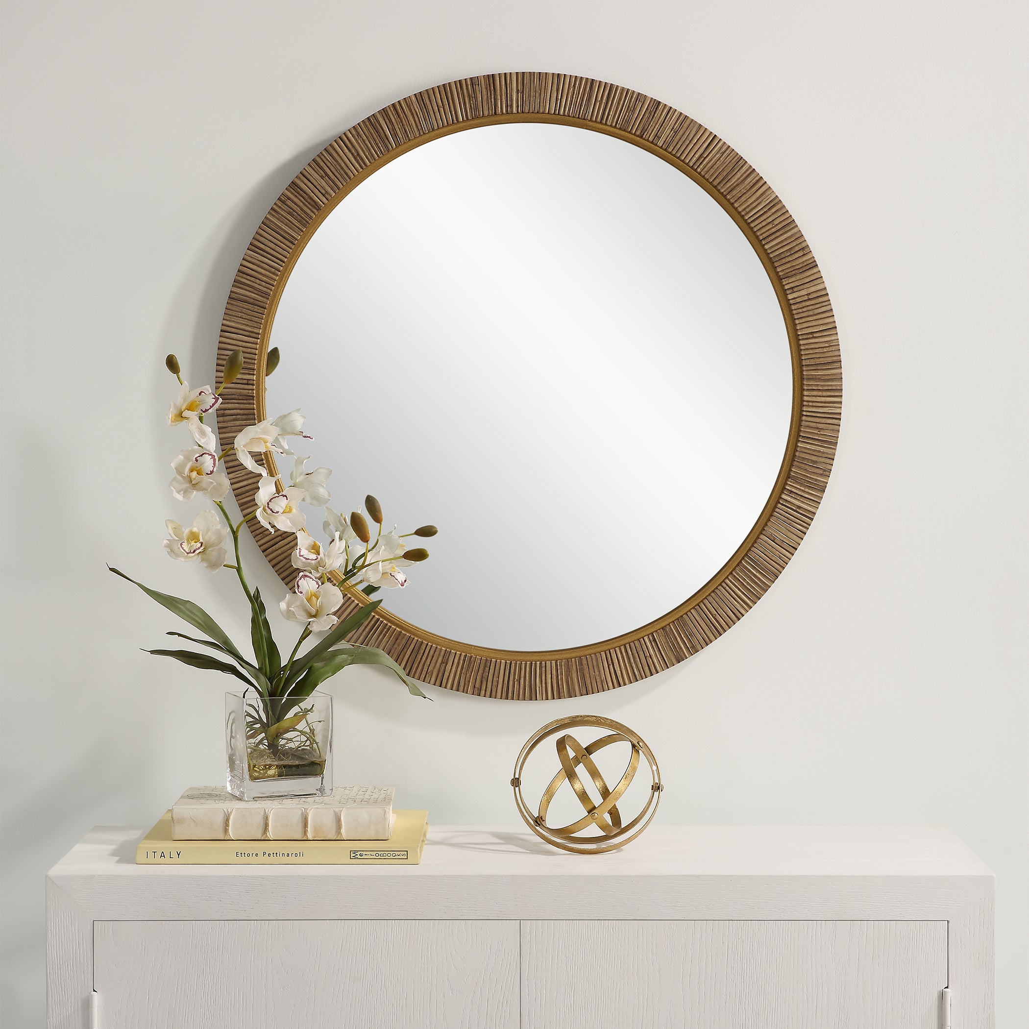 Furniture Direct Discount Home Decor Bella Rattan Mirror