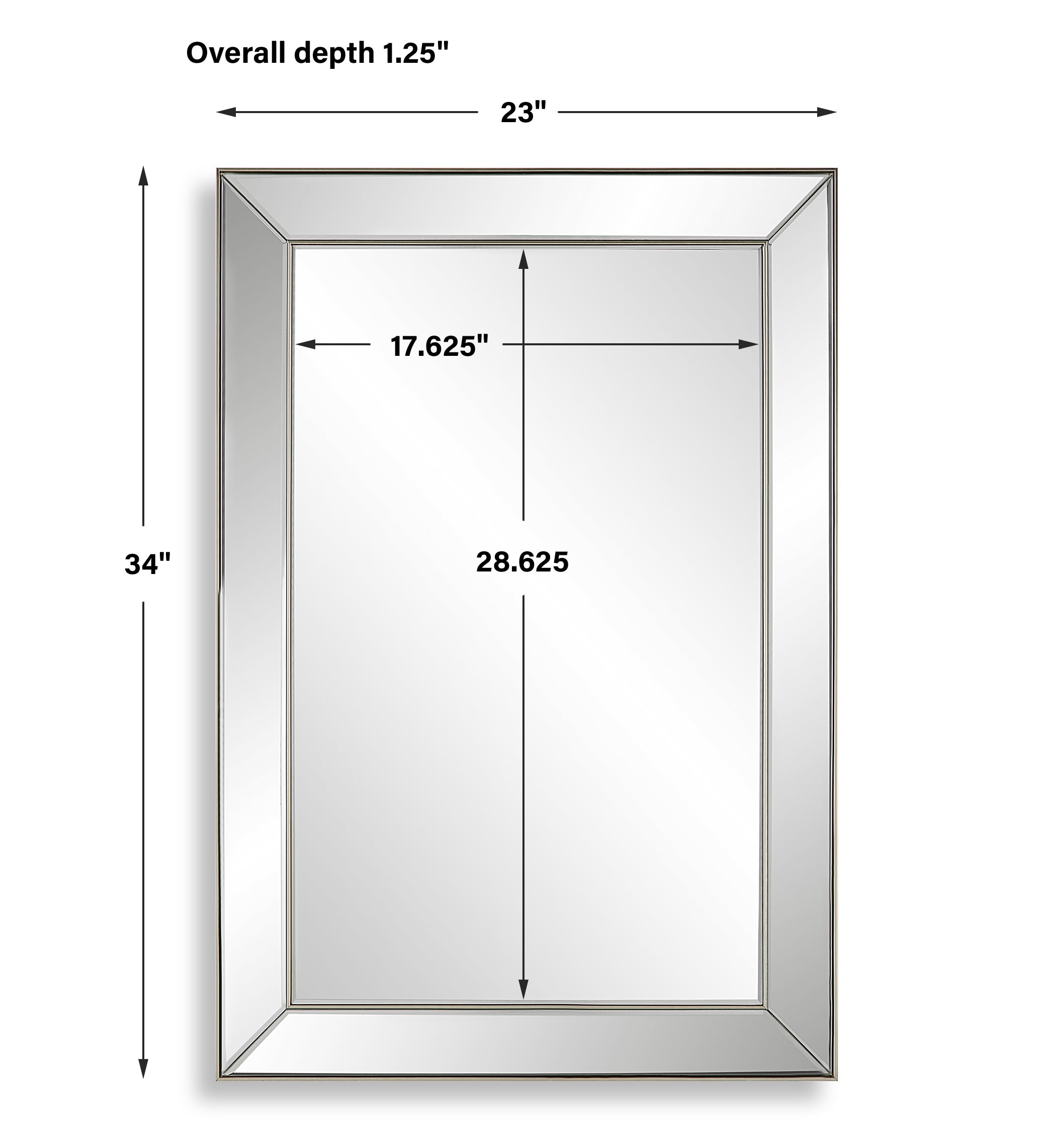 Furniture Direct Discount Home Decor Beveled Reflections Mirror
