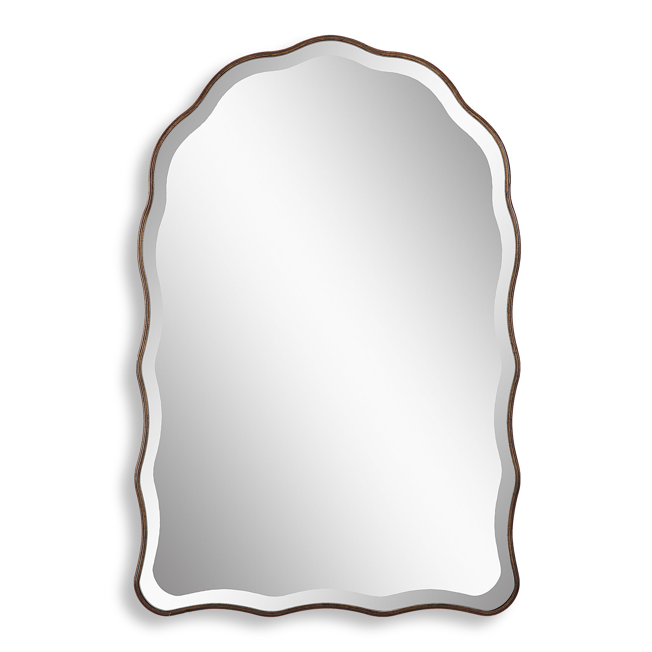 Furniture Direct Discount Home Decor Bronze Scalloped Mirror
