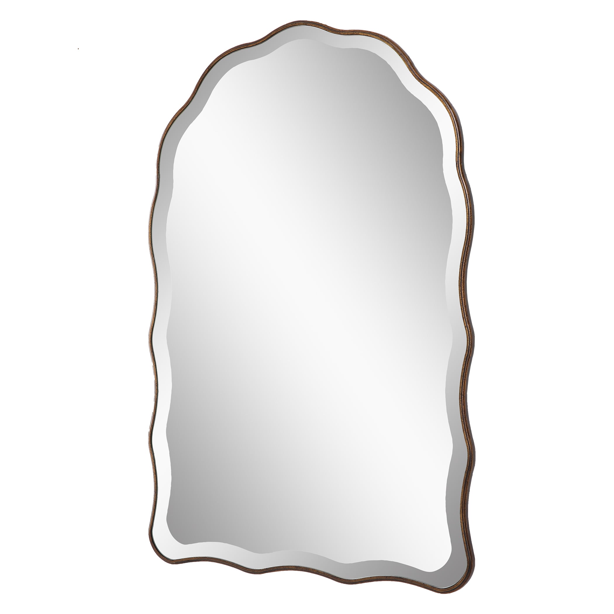 Furniture Direct Discount Home Decor Bronze Scalloped Mirror