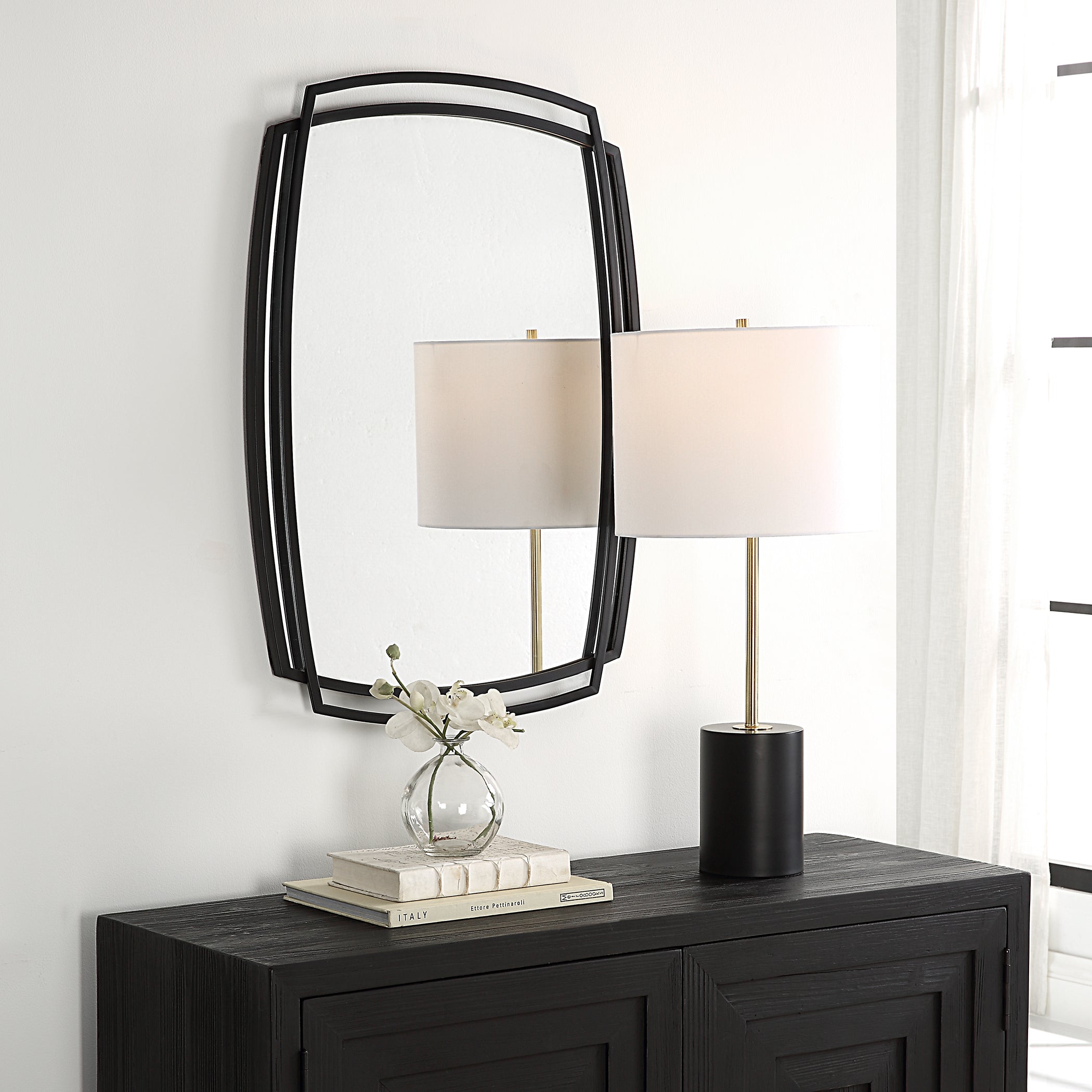 Furniture Direct Discount Home Decor Contempo Curved Mirror