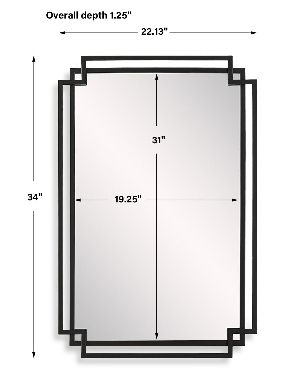 Furniture Direct Discount Home Decor Inner Reflections Contempo Mirror