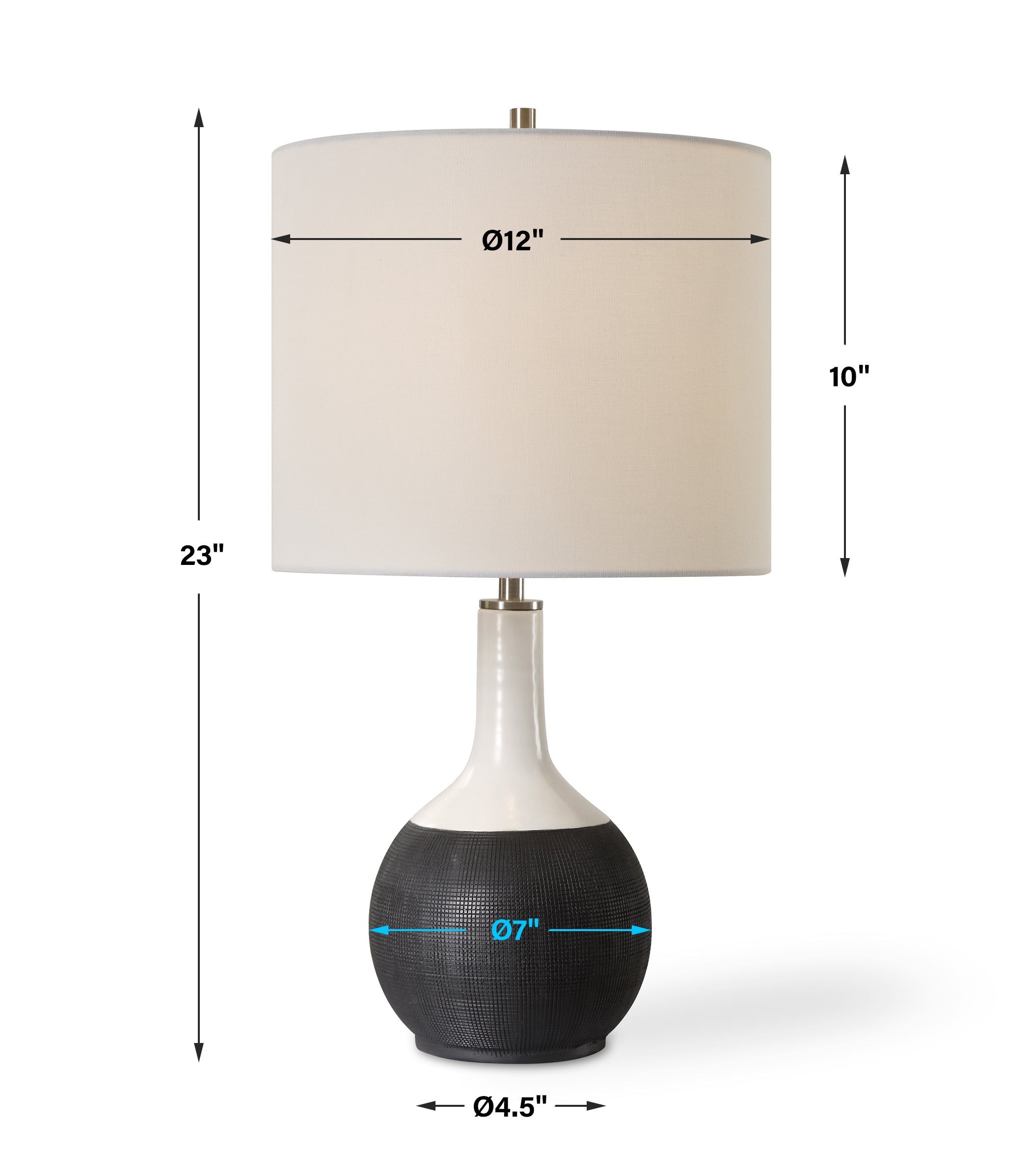 Furniture Direct Discount Lighting Matte Black Creamic Accent Lamp