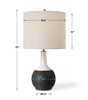 Furniture Direct Discount Lighting Matte Black Creamic Accent Lamp