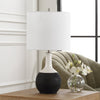 Furniture Direct Discount Lighting Matte Black Creamic Accent Lamp