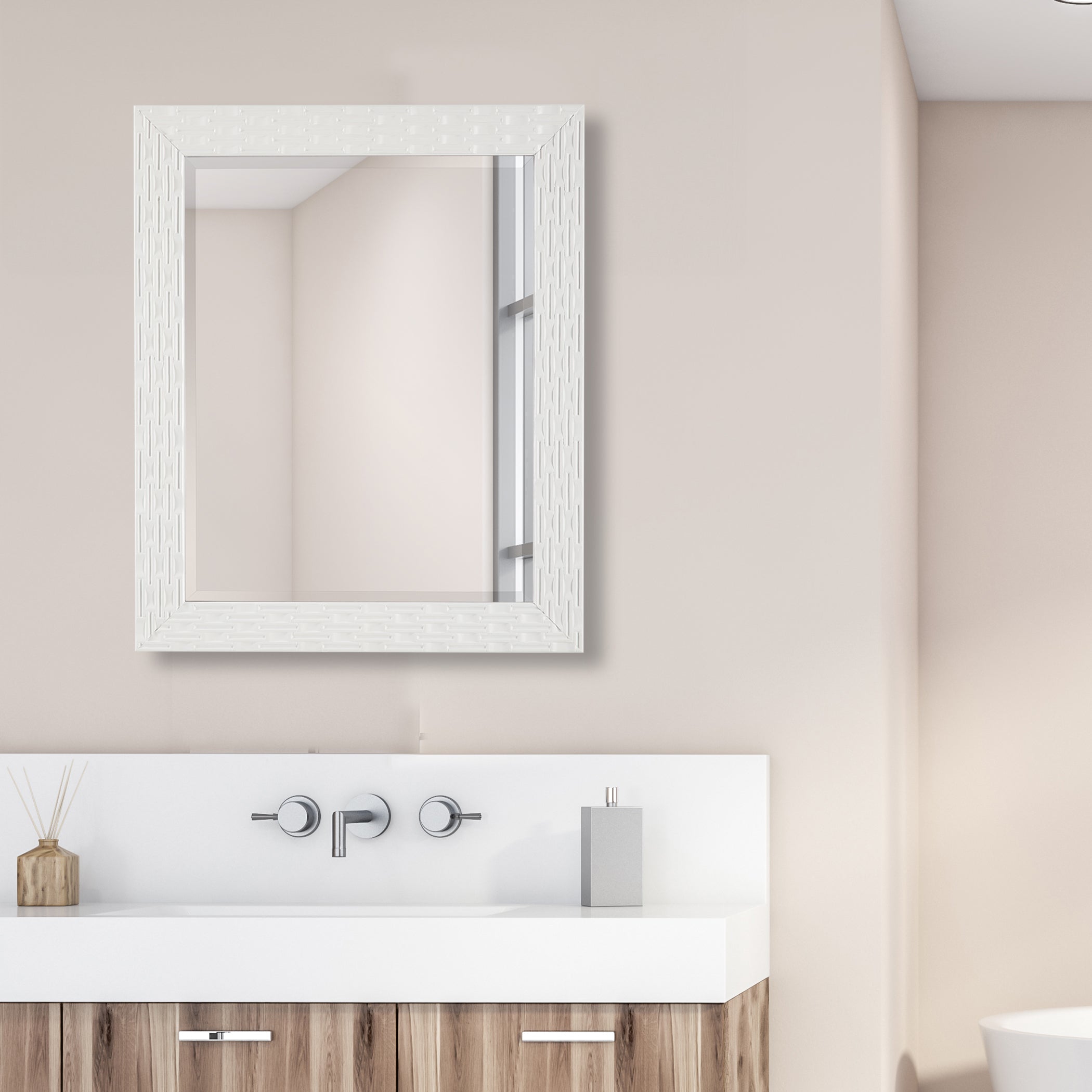 Furniture Direct Discount Home Decor Simply White Mirror