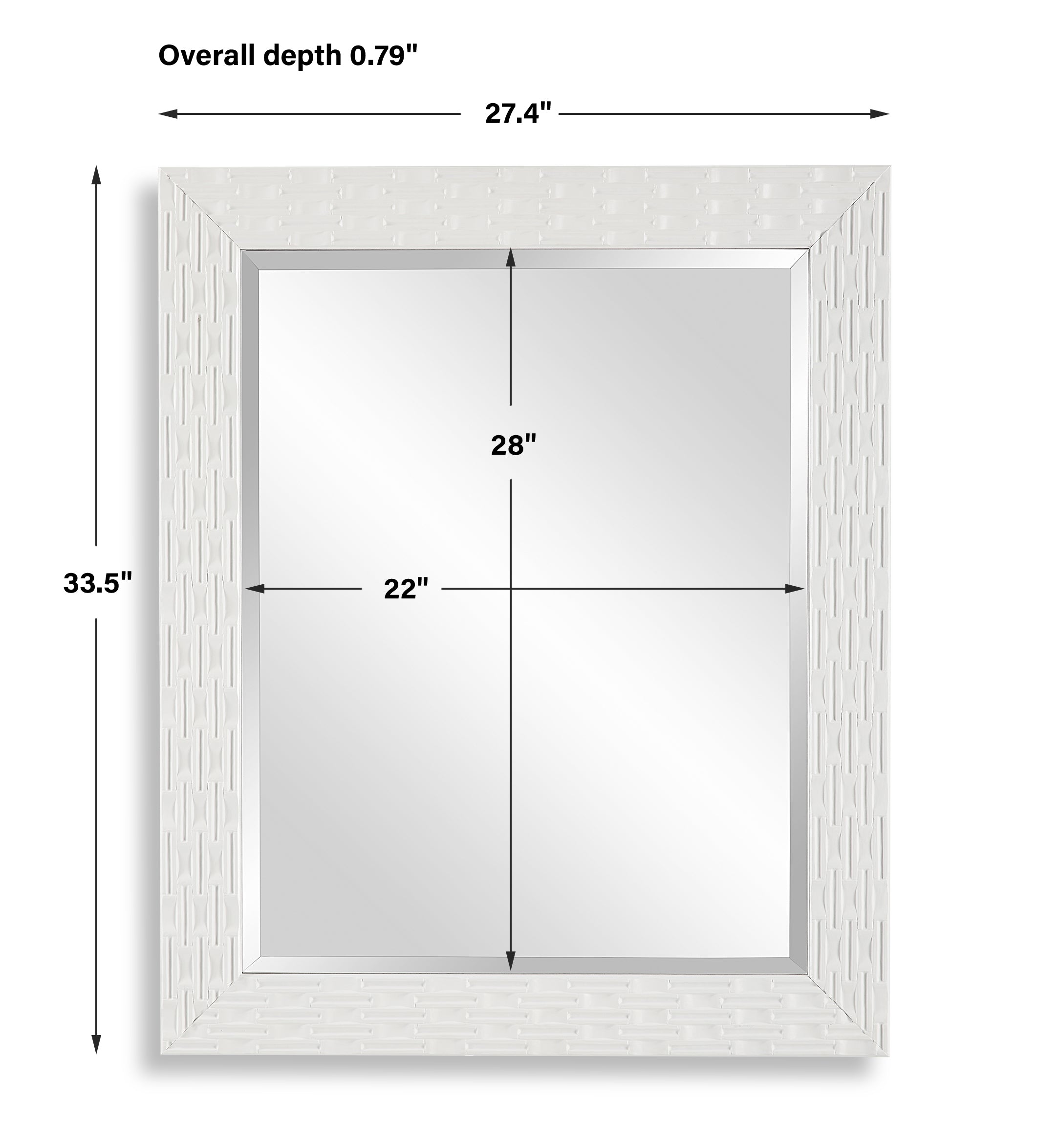 Furniture Direct Discount Home Decor Simply White Mirror