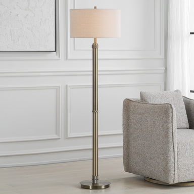 Furniture Direct Discount Lighting Sleek Antique Brass Floor Lamp