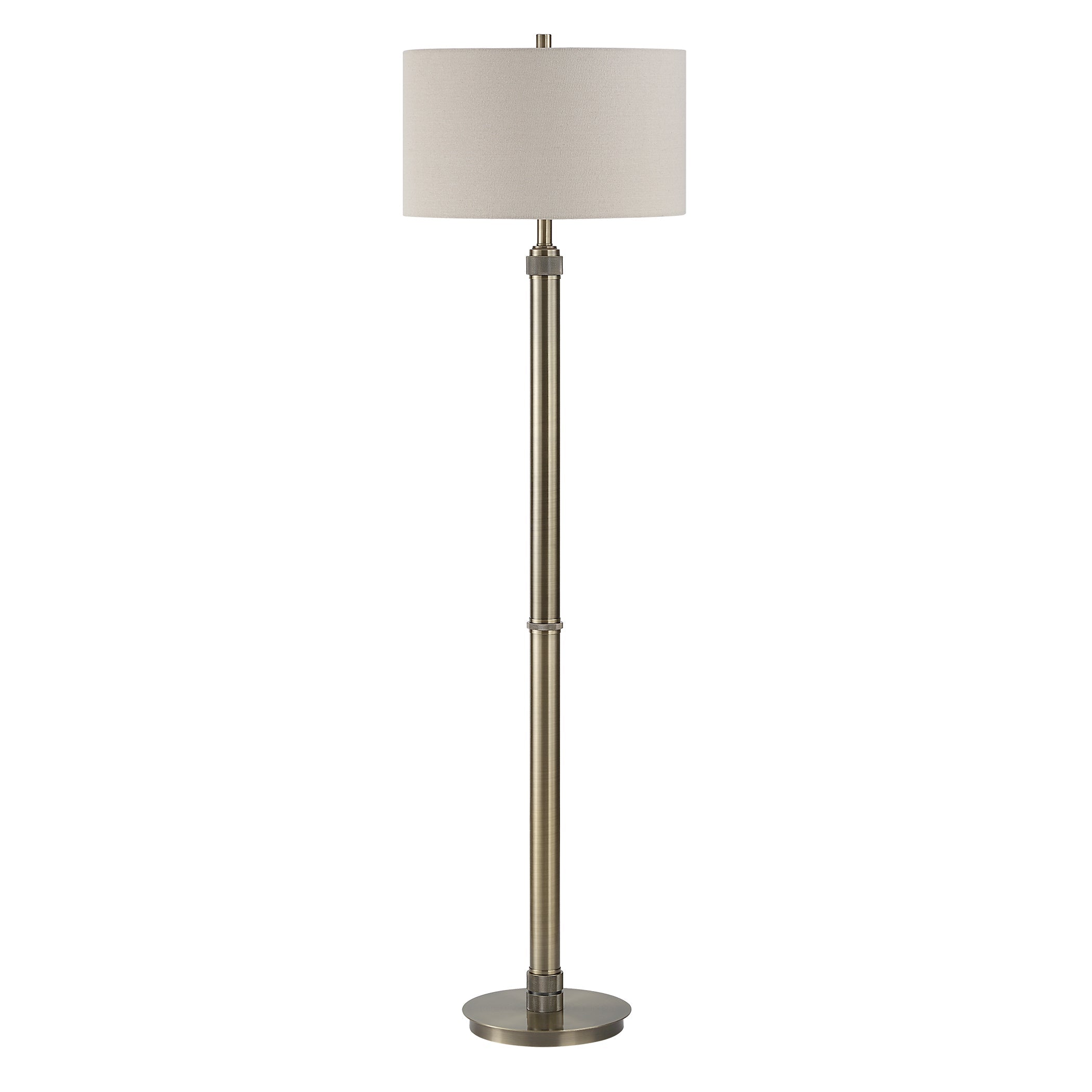 Furniture Direct Discount Lighting Sleek Antique Brass Floor Lamp