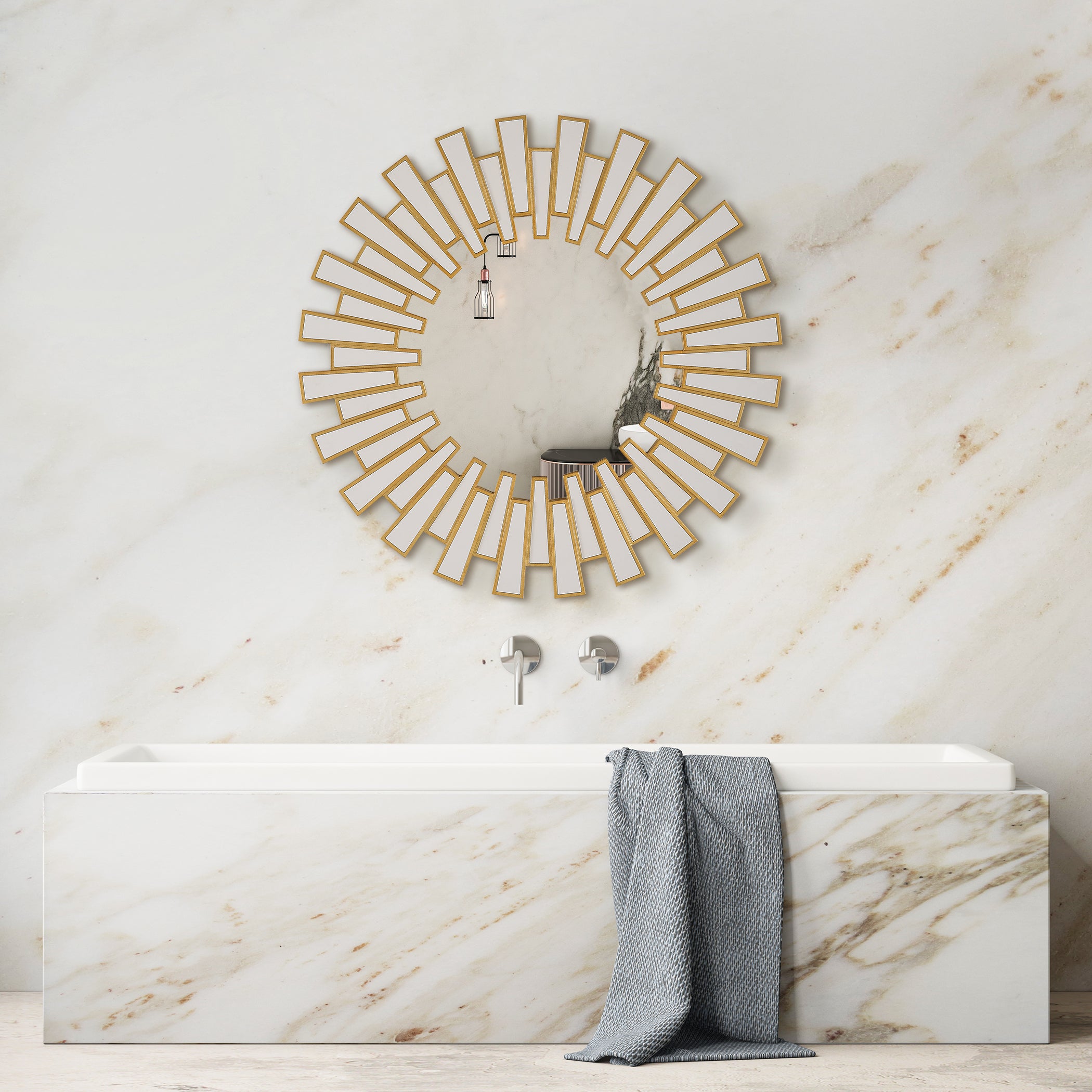 Furniture Direct Discount Home Decor Sunburst Malibu Mirror