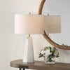 Furniture Direct Discount Lighting Tapered Hexagon Shaped Marble Accent Lamp