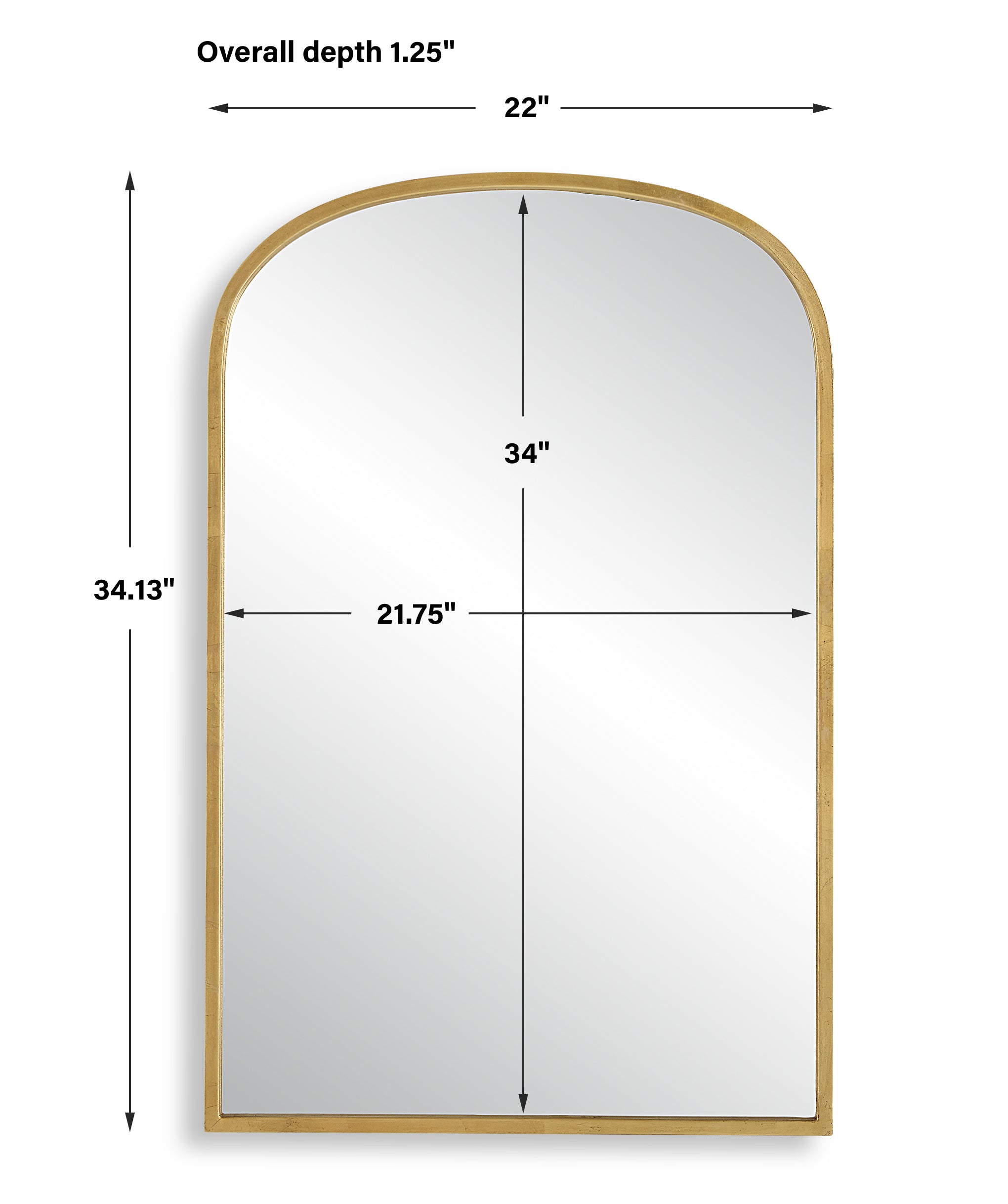 Furniture Direct Discount Home Decor The Annabelle Arch Gold Mirror