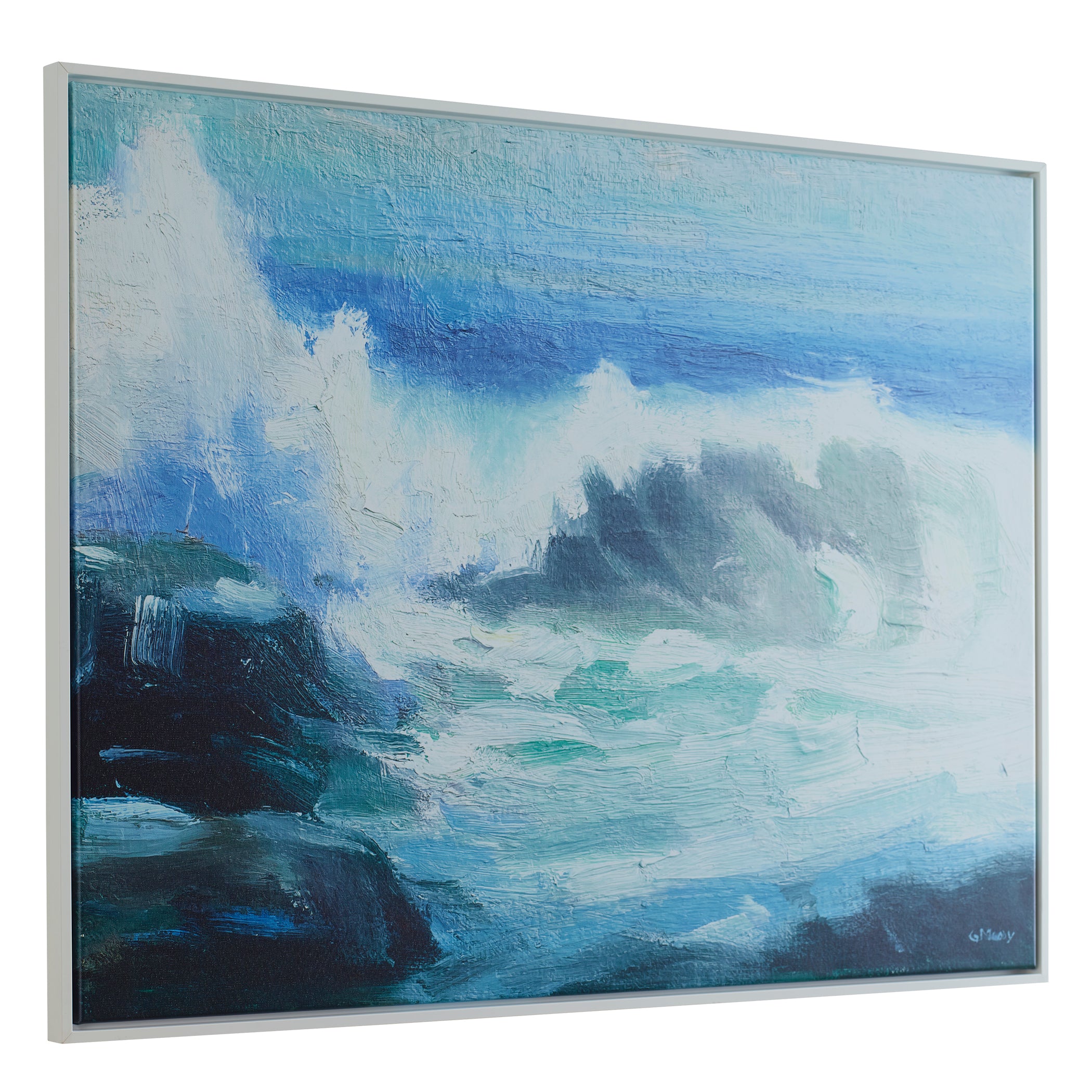 Furniture Direct Discount Home Decor Wave Framed Canvas