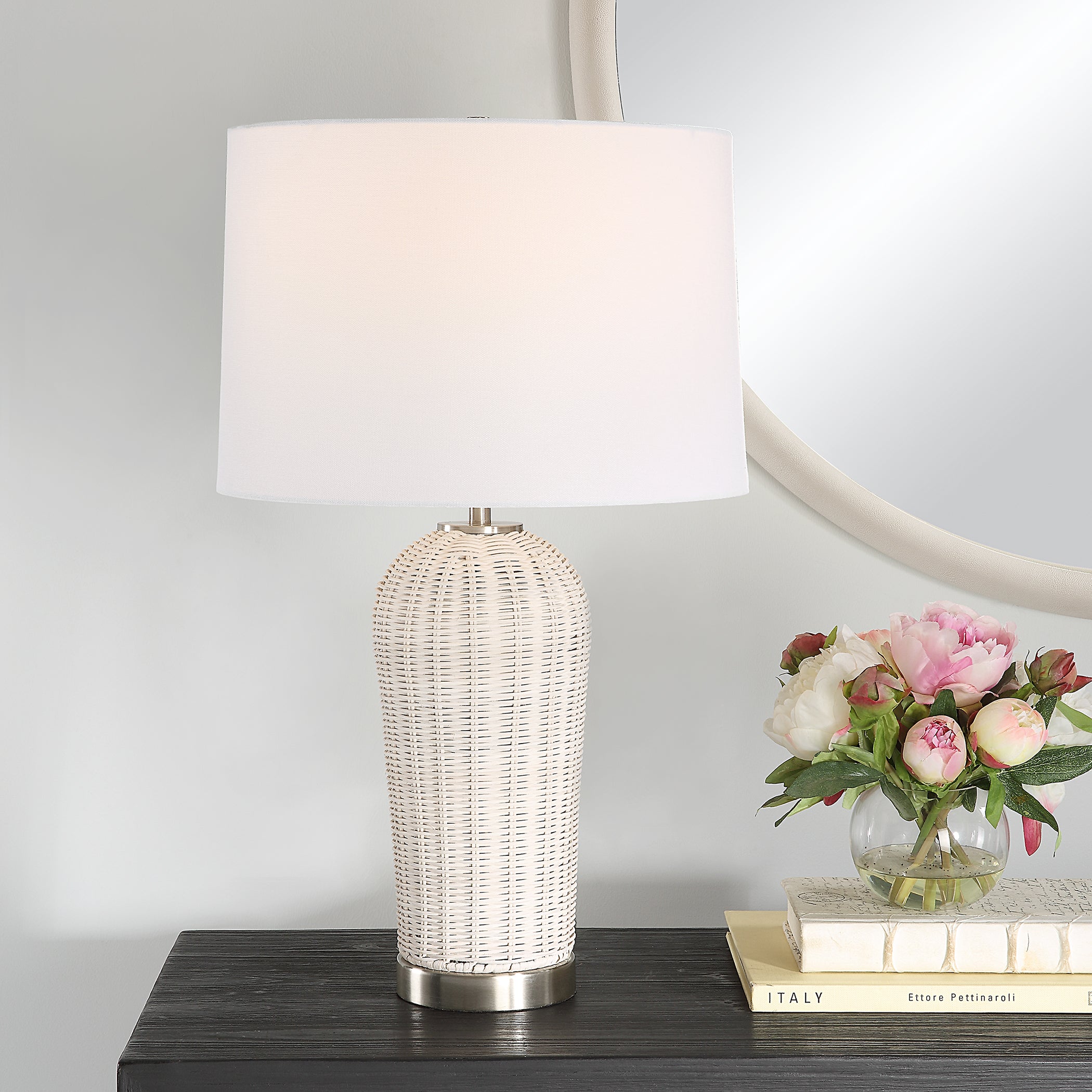 Furniture Direct Discount Lighting Woven Rattan Table Lamp