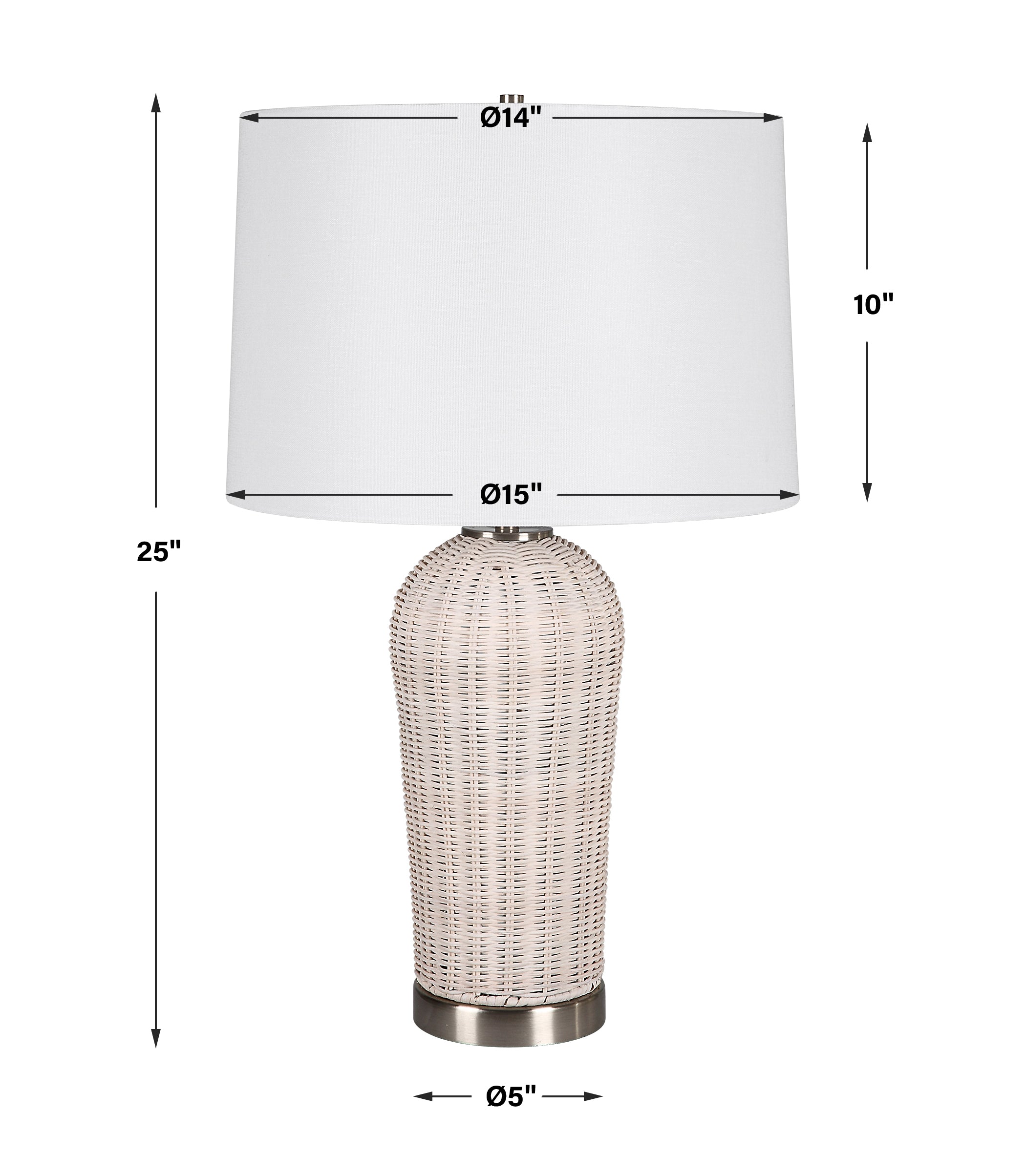 Furniture Direct Discount Lighting Woven Rattan Table Lamp