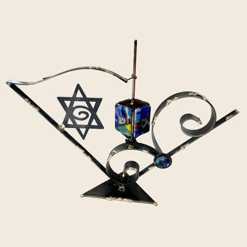 Gary Rosenthal Judaica Large Dreidel With Lasercut Star