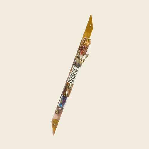 Gary Rosenthal Judaica Narrow Copper Wedding Mezuzah