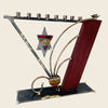 Gary Rosenthal Judaica Slanted Wood Menorah