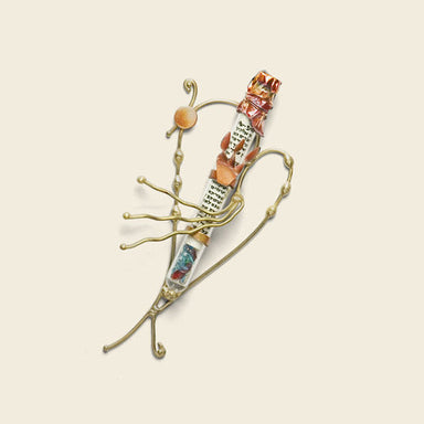 Gary Rosenthal Judaica Small Brass Heart Wedding Mezuzah