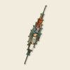 Gary Rosenthal Judaica Small Brass Rod Mezuzah With Green Patina