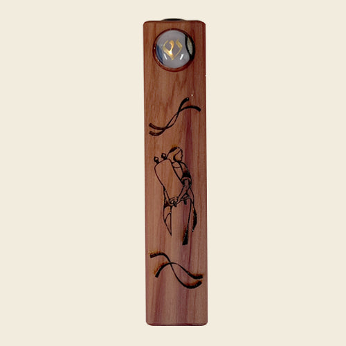 Gary Rosenthal Judaica Wood Bat Mitzvah Mezuzah, Cedar
