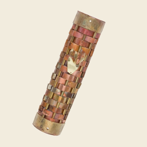 Gary Rosenthal Judaica Woven Copper Mezuzah
