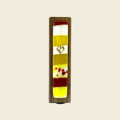Gary Rosenthal Judaica Yellow Wood Colors Of Your Life Mezuzah