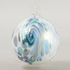 Glass Eye Art Glass Glass Eye Blue Hydrangea Feather Ornament