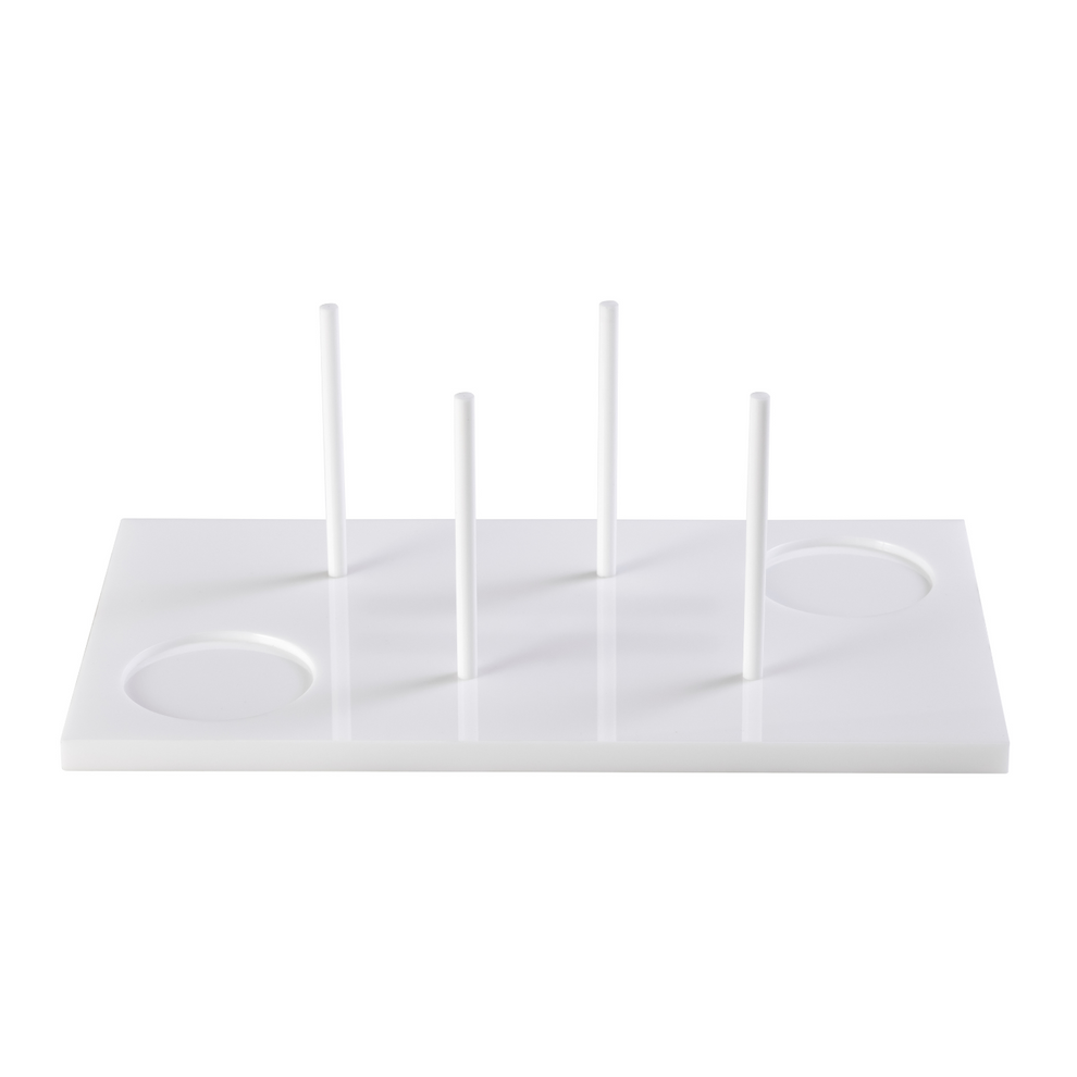 Inspired Generations Giftware Inspired Generations Bagels On Board - White Acrylic - Brunch Tray - Shipping Early December